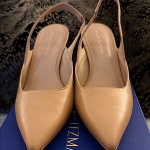 Stuart Weitzman Tan Slingback Heels